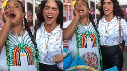 La muxe Francisco Marven compartió a inicios de diciembre un video donde aparece junto a la estrella de Rosario Tijeras.  (ESPECIAL)