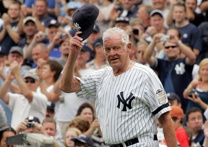 Don Larsen es el único pitcher en lanzar un juego perfecto en Serie Mundial. (ARCHIVO) 