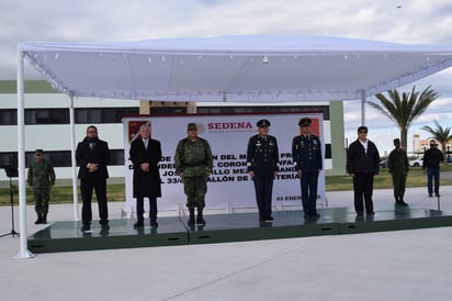 El comandante de la Sexta Zona Militar, general Enrique Covarrubias López, fue quien tomó la protesta ayer en el 33 Batallón de Infantería de la Sedena, ubicado en San Pedro.