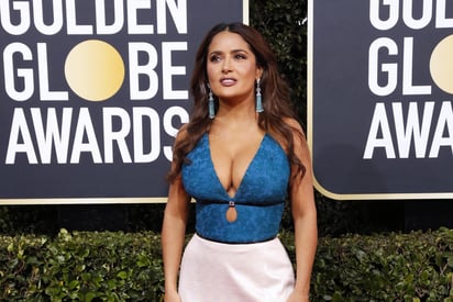 Salma Hayek robó la atención de las cámaras y su paso quedó registrado. (EFE)