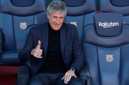 El director técnico Quique Setién firmó con el Barcelona un contrato hasta 2022. (AP)