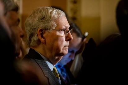 'Comenzaríamos el juicio en sí el próximo martes', afirmó McConnell (foto) en el Capitolio. (EFE) 