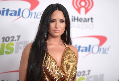 En evento. Lovato cantará el himno de Estados Unidos. (AP)