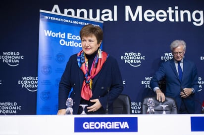 Kristalina Georgieva, directora gerente del FMI, en la reunión del Foro Económico Mundial. (EFE) 