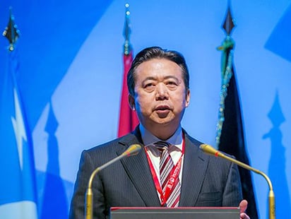  China sentenció el martes al expresidente de Interpol Meng Hongwei a 13 años y seis meses de prisión por aceptar sobornos de más de dos millones de dólares. (EFE)