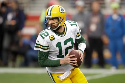 Aaron Rodgers, mariscal de los Empacadores, ha perdido las últimas tres finales de Conferencia que ha disputado. (AP)