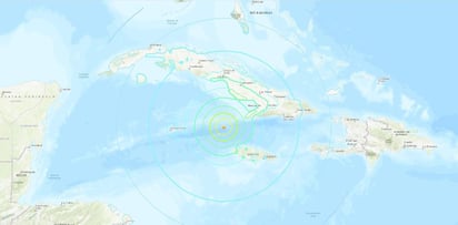 Un fuerte terremoto de magnitud 7.7 se registró este martes a 120 kilómetros del extremo noroeste de Jamaica y 80 kilómetros del sureste de Cuba a las 19:10 GMT a una profundidad de 10 kilómetros. (ARCHIVO)