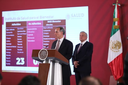 Hugo López-Gatell, subsecretario de Prevención y Promoción de la Salud, informó que estados como Aguascalientes, Chihuahua, Coahuila, Michoacán y Tamaulipas decidieron no adherirse al Insabi. (NOTIMEX)