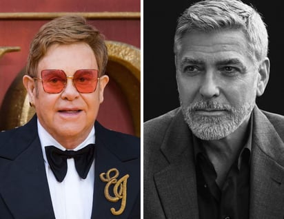 Estrellas. Elton y Clooney han tratado de cobijar y orientar a Meghan y Harry mientras comienzan a trabajar en sus proyectos. (ARCHIVO) 