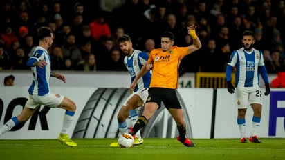 Raúl Jiménez jugó 75 minutos en el duelo ante el Espanyol correspondiente a los dieciseisavos de final de la Europa League. (EFE)