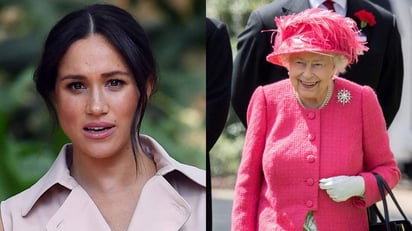 Parece que la batalla entre los duques de Sussex y la familia real británica aún no cesa, pues después de que la reina Isabel prohibiera al matrimonio usar la palabra ‘royal’ para la creación de su marca, se dice que Meghan Markle se siente ofendida por los comentarios en su contra y por la reacción de Buckingham. (ARCHIVO)