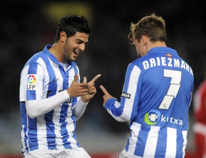 Vela y Griezmann compartieron equipo con la Real Sociedad durante las temporadas 2012-2013 y 2013-2014. (CORTESÍA)