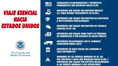 El departamento de CBP dio a conocer a través de un comunicado cuáles son considerados los viajes esenciales.