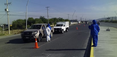 Los filtros de revisión se instalaron en la carretera federal 57 en Escobedo y otro en Castaños. (EL SIGLO DE TORREÓN)