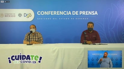 Las autoridades de Salud del estado de Durango, representadas por el secretario Sergio González Romero, presentaron como cada día la actualización sobre casos de COVID-19, enfermedad causada por el coronavirus SARS-CoV-2. (ESPECIAL)