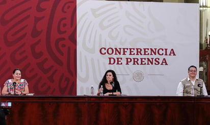 Con el objetivo de explicar a detalle los programas prioritarios del gobierno de Andrés Manuel López Obrador, en el contexto de la pandemia de COVID-19, las titulares de la Secretaría de Bienestar, María Luisa Albores y de la Secretaría del Trabajo y Previsión Social (STPS), Luisa María Alcalde se dieron cita en Palacio Nacional. (NOTIMEX)