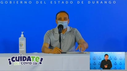 Las autoridades de Salud del estado de Durango, representadas por el secretario Sergio González Romero, presentaron como cada día la actualización sobre casos de COVID-19, enfermedad causada por el coronavirus SARS-CoV-2. (ESPECIAL)