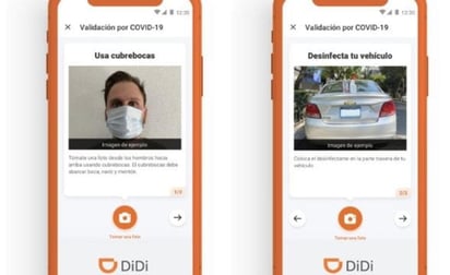 El protocolo a conductores solicitará subir evidencia fotográfica, la cual será analizada por los sistemas de DiDi para verificar que los vehículos son desinfectados adecuadamente. (ESPECIAL)