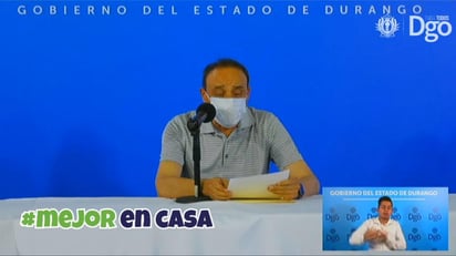 Las autoridades de Salud del estado de Durango, representadas por el secretario Sergio González Romero, presentaron como cada día la actualización sobre casos de COVID-19, enfermedad causada por el coronavirus SARS-CoV-2. (ESPECIAL)