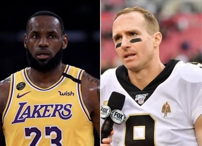 El mariscal de campo de los Santos de Nueva Orleans, Drew Brees, se metió en una gran polémica este miércoles en los Estados Unidos, por lo que el basquetbolista LeBron James criticó su postura ante el difícil contexto que vive aquella nación tras el fallecimiento de George Floyd. (ARCHIVO)