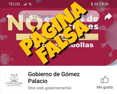 Una página de Facebook simuló ser la cuenta del Municipio.