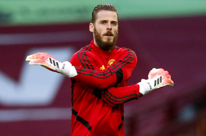 David de Gea se ha convertido este jueves, con su titularidad ante el Aston Villa, en el jugador nacido fuera del Reino Unido con más partidos en la historia del Manchester United. (ARCHIVO)