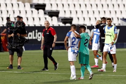 El Leganés descendió a LaLiga SmartBank tras empatar a dos tantos con el campeón, Real Madrid, igualando en dos ocasiones la desventaja en el marcador y dando todo hasta el último segundo por un gol que le habría dado la permanencia por el empate del Celta en su visita al Espanyol. (ARCHIVO)