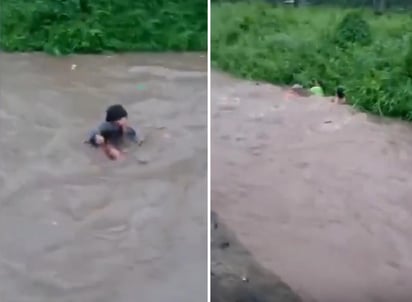 Dadas las tormentas en Filipinas, el río creció demasiado. (INTERNET)