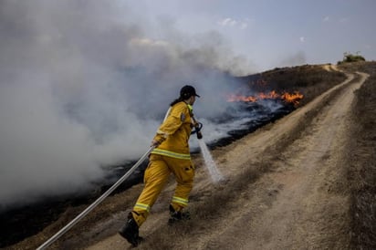 Aeronaves y tanques israelíes atacaron el viernes varios sitios en la Franja de Gaza, en represalia por los globos incendiarios con explosivos lanzados desde ahí hacia territorio israelí. (CORTESÍA)