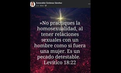 Después de que la secretaria del Ayuntamiento de Colima, Esmeralda Cárdenas Sánchez, publicara en su cuenta de Facebook un mensaje homófono, este domingo el alcalde Leincio Morán (MC), se deslindó de la funcionaria y la invitó a disculparse públicamente. (ESPECIAL)