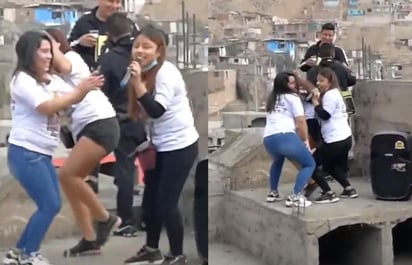 Al ritmo de la música, los jóvenes bailan y ríen sobre la tumba (CAPTURA) 