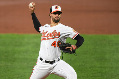 Jorge López permitió una carrera en siete entradas, en la paliza de los Orioles 14-1 sobre los Bravos de Atlanta. (AP)