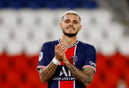 Un doblete del argentino Mauro Icardi, con sendas asistencias de Mbappe, dio un cómodo triunfo foráneo al PSG ante el Reims. (ARCHIVO)