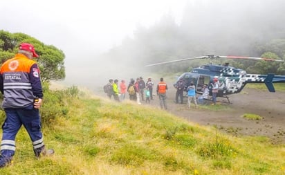 La Secretaría de Protección Civil detalló que los tres excursionistas fueron reportados como no localizados la noche del miércoles a las 19:00 horas. 
(ESPECIAL)