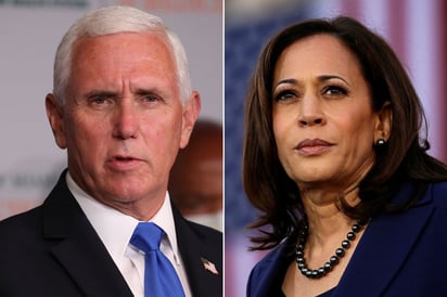 El vicepresidente Mike Pence (i) y la senadora por California, Kamala Harris, debatirán hoy. (ARCHIVO) 