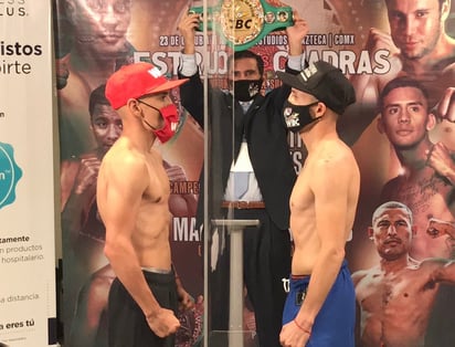 Los mexicanos Estrada y Cuadras, prometieron brindar un gran espectáculo en ring. (Alma Montiel/WBC-Zanfer)