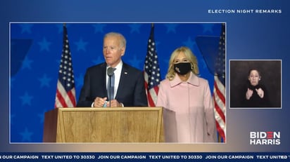 El exvicepresidente Joe Biden, aspirante a la Presidencia de Estados Unidos, ofreció una conferencia de prensa destacando sentir que está 'en camino' de ganar la elección. (ESPECIAL)