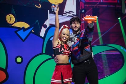 Entre gritos, bailes y juegos, se llevaron a cabo los premios Kids Choice Awards México, donde la cantante y actriz mexicana Danna Paola acaparó las miradas con dos premios y una presentación al lado del colombiano Sebastián Yatra.  (INSTAGRAM)    