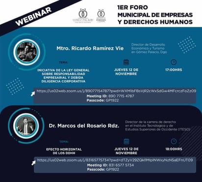 Al igual que el Turismo, obedece a la necesidad de evolucionar hacia el respeto de la vida y los ecosistemas, por lo que el Municipio organiza este webinar que se desarrollará del 9 al 12 de noviembre.
(ESPECIAL)