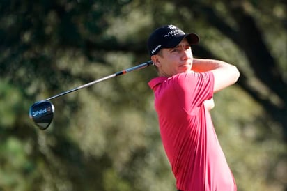 El golfista mexicano Carlos Ortiz, declaró que se encontraba en un gran momento de juego y optimista de cara a luchar mañana, domingo, por el título. (CORTESÍA)