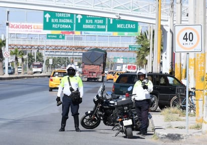 En el Operativo Radar estarán participando más de 20 elementos de Tránsito y Vialidad de Torreón.