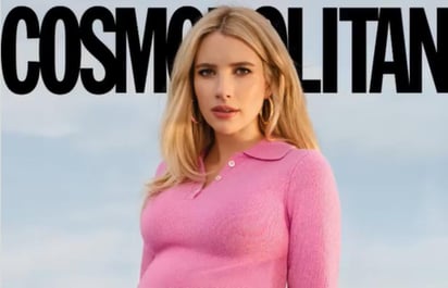 La famosa actriz estadounidense, Emma Roberts, se convirtió en la primera mujer que posa embarazada para la portada de una reconocida revista.  (ESPECIAL) 