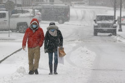 Una lluvia dio paso a una nevada en Nueva Inglaterra. (AP) 