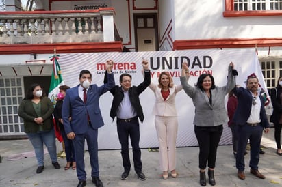 Se trata de la alcaldesa de Mexicali, Marina del Pilar Ávila Olmeda, quien fue presentada esta tarde, por el partido. (ESPECIAL)
