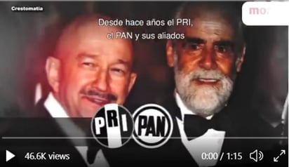 En su cuenta de Twitter, el líder morenista escribió: 'Este es el spot que, por instrucción del INE, debemos borrar a las 22:30 horas de hoy (miércoles). Véanlo y compartan antes de que desaparezca'. (ESPECIAL)