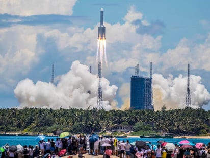 La primera sonda que China envió a Marte, la Tianwen-1, entrará en la órbita del planeta rojo en febrero tal y como estaba previsto, confirmó la Administración Nacional del Espacio (CNSA) del país asiático. (ARCHIVO) 
