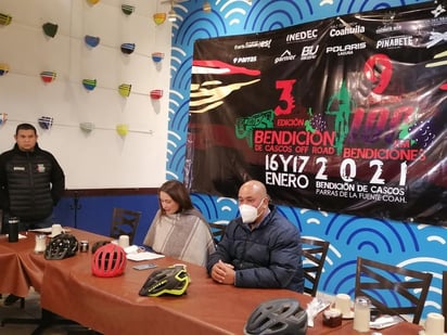 La tradicional Bendición de Cascos para ciclistas y pilotos de Off Road, sí llevará a cabo su edición 2021, aunque con ciertas limitaciones y medidas sanitarias durante este fin de semana en el Pueblo Mágico de Parras de la Fuente, Coahuila. (CORTESÍA)