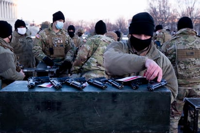 Tropas de la guardia nacional fueron enviadas a Washington, D.C para proteger el Capitolio durante la próxima ceremonia de inauguración e investidura del presidente electo Joe Biden. (Especial) 