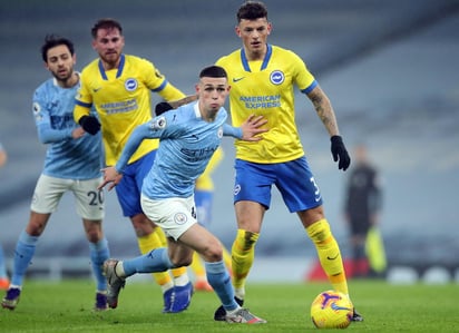 Phil Foden rubricó un notable gol y el Manchester City doblegó el miércoles 1-0 al Brighton, con lo que el volante se convirtió en el máximo anotador del equipo en la Liga Premier esta temporada. (ESPECIAL)