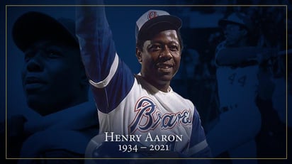 Hank Aaron, leyenda del béisbol, ha muerto, informan los Bravos de Atlanta. (ESPECIAL)
